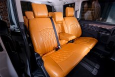 画像4: WANGAN357　CV1W　デリカD5　後期　8人乗り　運転席パワーシート　レトロキャメル　シートカバー　全席セット　H31/2〜 (4)